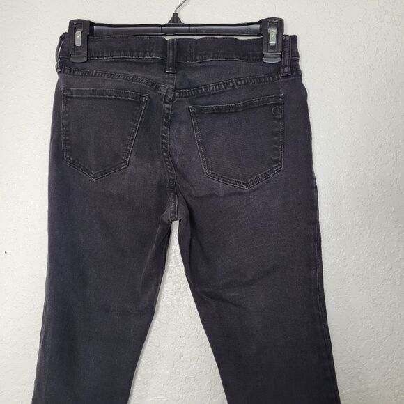 Madewell Size 26 Dark Washed Black Denim Skinny Skinny Mid Rise Ankle Jeans - Picture 10 of 10